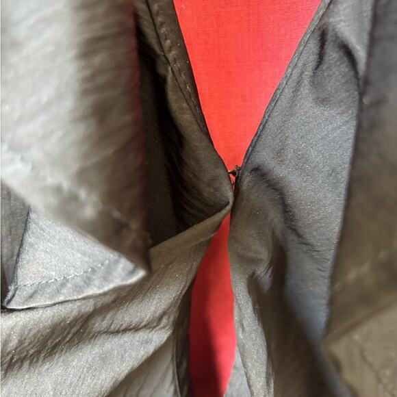 Willi Smith Retro Vintage Black Ruffle Blazer with Red Interior Lining Size S - Picture 10 of 12